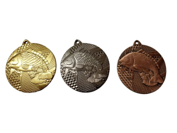 Medalis ŽVEJYBA 5cm. auksinis, sidabrinis, bronzinis