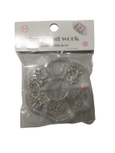 Rinkinys auskarų gamybai sidabro spalvos