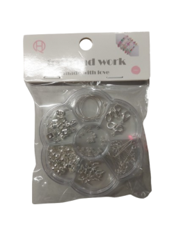 Rinkinys auskarų gamybai sidabro spalvos