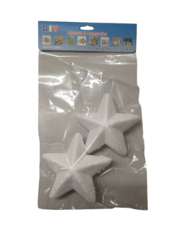 Žvaigždė iš polistirolio diametras 90mm 2vnt