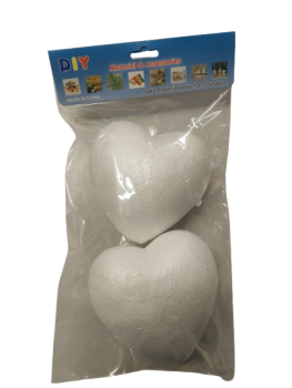 Širdutė iš polistirolio 90mm 2vnt