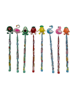 Paprastas pieštukas AVOKADAS, KIVI, MORKA, BRAŠKĖ, FLAMINGAS