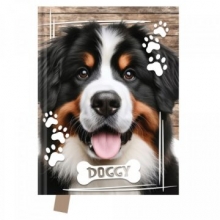 Dienoraštis GDD 14x18cm 80l. balti lapai, su spynele, DOGGY