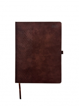 Kalendorius TRADITIONAL 2026, PU, A4, ruda (Baltic)