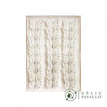 Lipnūs karoliukai drugelio formos įv. spalvų