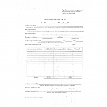 Medienos gabenimo važtaraščiai 50 vnt.