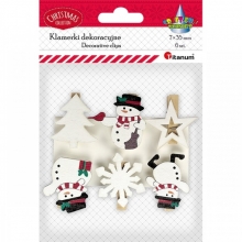 Medinė dekoracija su kalėdų senelių