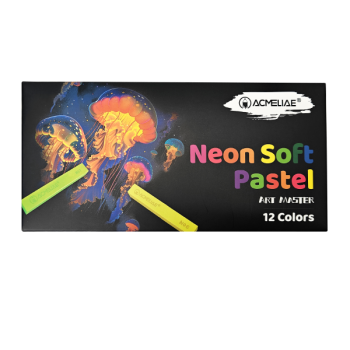 Pastelė švelni dailei Acmeliae 12 spalvų neoniniai tonai