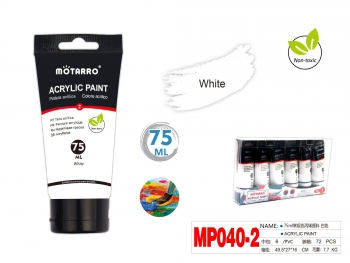 Akriliniai dažai MOTARRO 75ml baltos sp