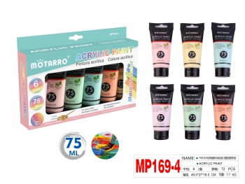 Akriliniai dažai 6spalvos x 75ml MOTARRO