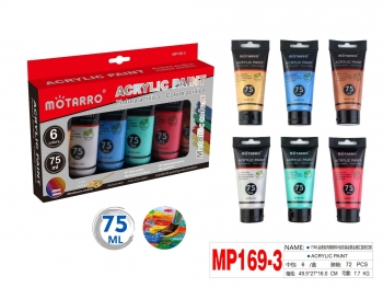 Akriliniai dažai 6spalvos x 75ml MOTARRO