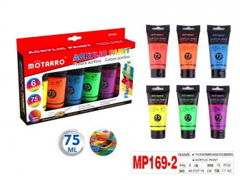 Akriliniai dažai 6spalvos x 75ml MOTARRO