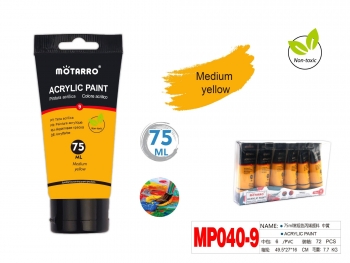 Akriliniai dažai MOTARRO 75ml geltonos sp