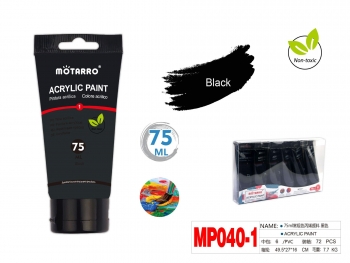 Akriliniai dažai MOTARRO 75ml juodos sp