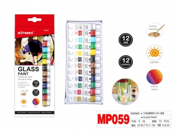 Dažai stiklui 12spalvų x 12ml MOTARRO