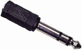 Perėjimas 6.3mm stereo kištukas - 3.5mm lizdas stereo