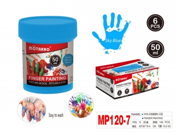Dažai piešimo pirštais 50ml 6vnt mėlynos sp MOTARRO