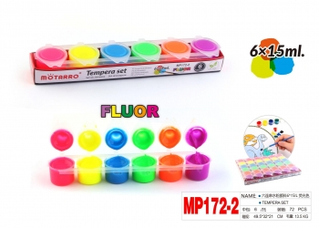 Dažai tempera 6spalvos x 15ml MOTARRO