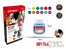 Dažai stiklui 12spalvų x 25ml MOTARRO
