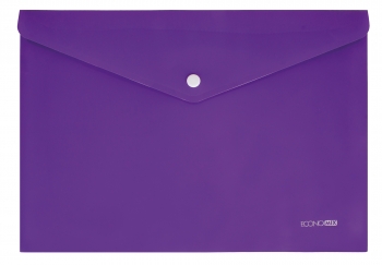 Plastikinis vokas su spaustuku EconoMix A4 violetinės sp.
