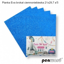 Putgumės lakštų rinkinys A4 5l. mėlynas blizg. HAPPY COLOR