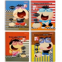 Sąsiuvinis A4 spiral. 60l. su perforac.