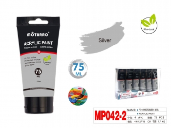 Akriliniai dažai MOTARRO 75ml sidabro sp