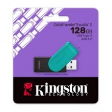 Atmintinė Kingston DataTraveler Exodia 128GB USB 3.2 Juoda-mėtinė sp