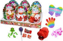 Kiaušinis plastikinis MERRY CHRISTMAS su siurprizu viduje