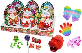 Kiaušinis plastikinis MERRY CHRISTMAS su siurprizu viduje