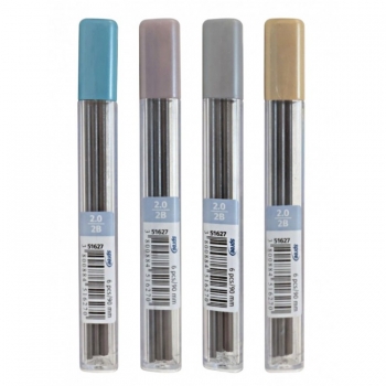 Grafitai autom.pieštukui 2.0mm 2B, 6vnt./90mm, SPREE