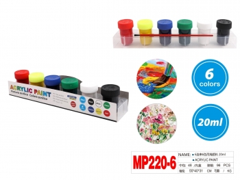 Akriliniai dažai 6sp x 20ml MOTARRO