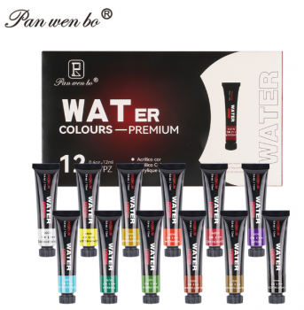 Akvareliniai dažai 12sp x 12ml Pan wen Aukštos kokybės