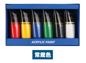 Akriliniai dažai 6sp x 75ml Pan wen bo Aukštos kokybės