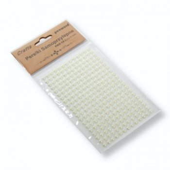 Dekoracija rankdarbiams Perlai limpantys kreminiai 6mm,  PENWORD