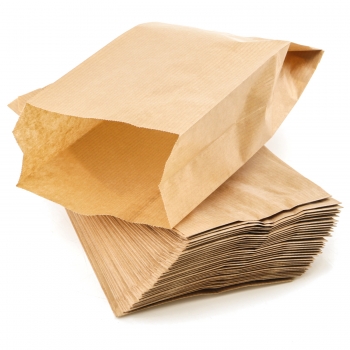 Dovanų popierin , maišelis 90x50x150mm rudas 20 vnt