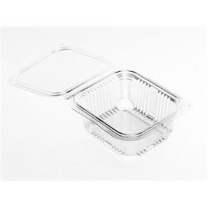 Indelis kvadratinis, su dangteliu, PET, 12,5 x 14 x H 5,5 cm, 500 ml, 100 vnt