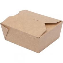 Vienkartinė dėžutė maistui Lunch, šv. ruda, popierius, 14 x 10 x 5 cm, 1 vnt