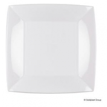 Vienkartinės lėkštės NICE, PP, baltos, 23x23 cm, 15 vnt