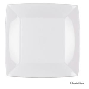 Vienkartinės lėkštės NICE, PP, baltos, 23x23 cm, 15 vnt