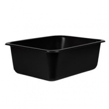 Vienkartiniai indeliai, užlydomi, juoda, PP, 227 x 178 x 80 mm,
