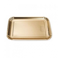 Vienkartiniai padėklai, aukso sp., kartonas, 27,3 x 19 cm., 1vnt.