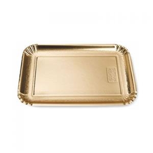 Vienkartiniai padėklai, aukso sp., kartonas, 27,3 x 19 cm., 1vnt.