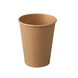 Vienkartiniai puodeliai KRAFT, popierius PE, 355 ml, D 90 mm, 50 vnt