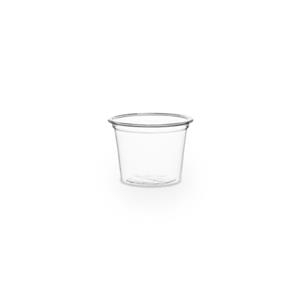 Vienkartinis indelis padažui VEGWARE, PLA, skaidrus, 30 ml, D 45 mm, H 35 mm, 100vnt