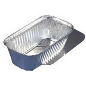 Vienkartinis indelis su dangteliu,aliuminis, 1,5l, 24,8x12,8xH 7cm, 1vnt