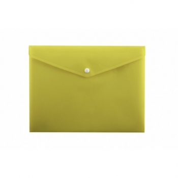 Aplankas-vokas su spaustuku A4 Penmate geltonos spalvos