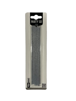 Žvakutės gimtadieniui sidabro sp.16vnt 16,5cm