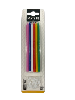 Žvakutės gimtadieniui įv.sp.12vnt.14cm