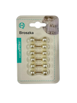 Sagė su perlais drabužiams 6vnt.3x1,2cm